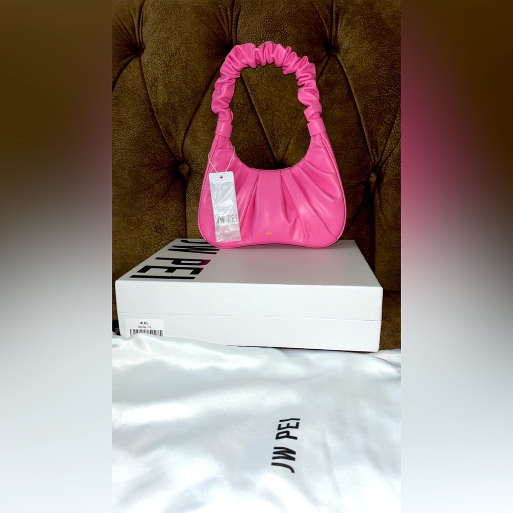 JW PEI GABBI RUCHED HOBO HANDBAG - PINK